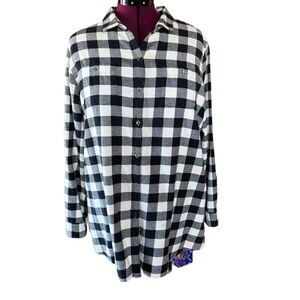Black and White Checkered Women’s flannel Shirt. Size XXL/TTG,WOOLRICH